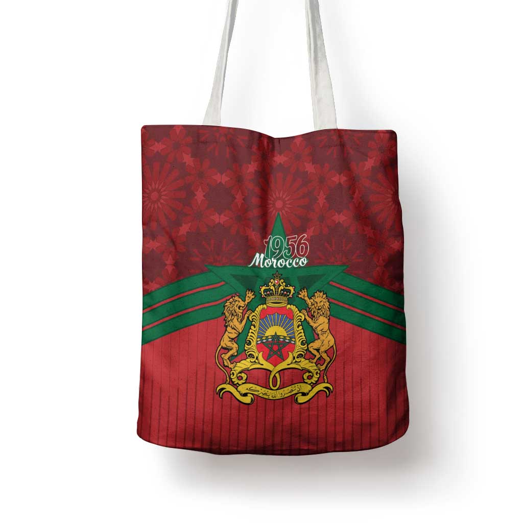 Morocco Independence Day Tote Bag 1956 Proud Islamic Pattern LT14