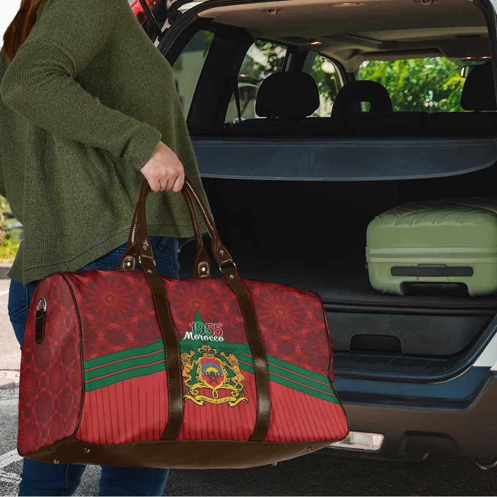 Morocco Independence Day Travel Bag 1956 Proud Islamic Pattern - Wonder Print Shop