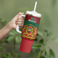 Personalized Morocco Independence Day Tumbler With Handle 1956 Proud Islamic Pattern LT14