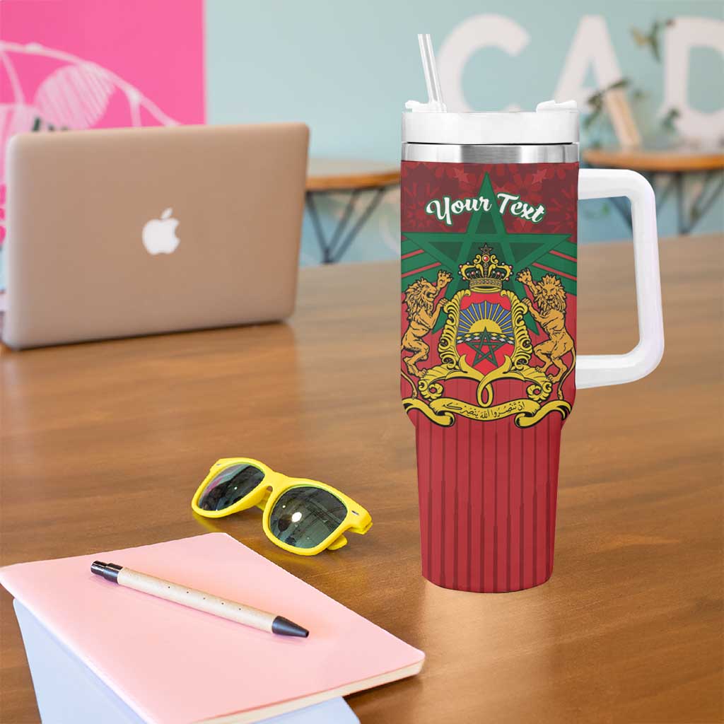 Personalized Morocco Independence Day Tumbler With Handle 1956 Proud Islamic Pattern LT14