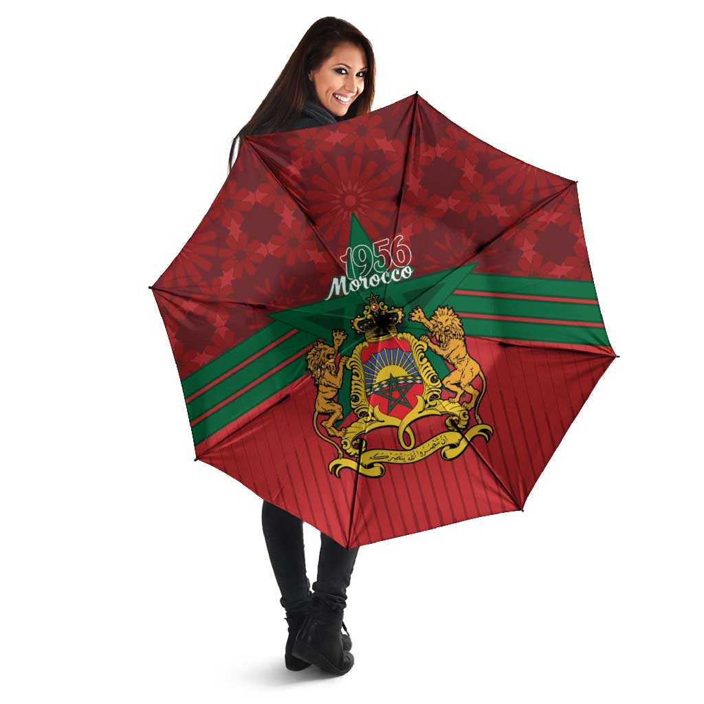 Morocco Independence Day Umbrella 1956 Proud Islamic Pattern LT14