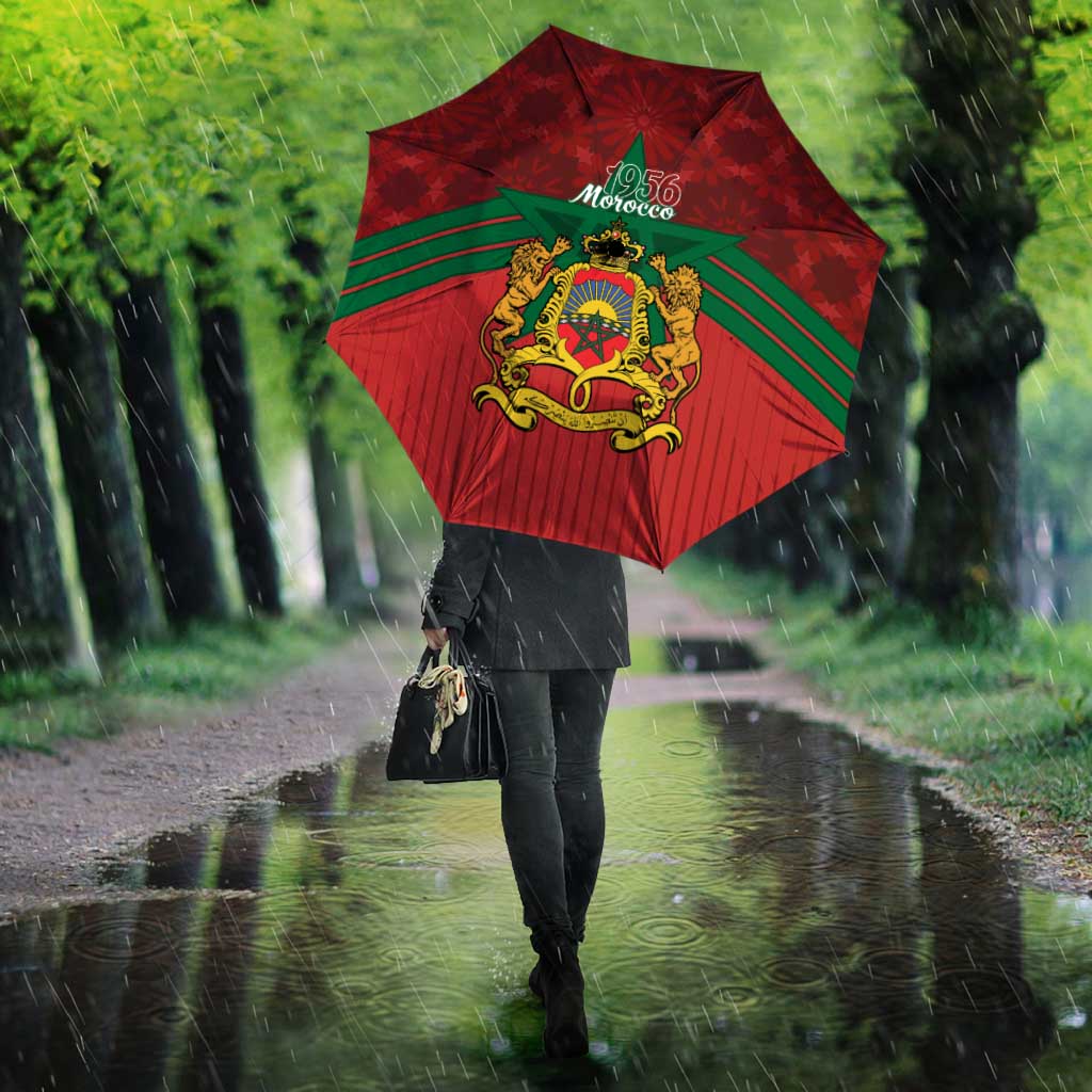 Morocco Independence Day Umbrella 1956 Proud Islamic Pattern LT14