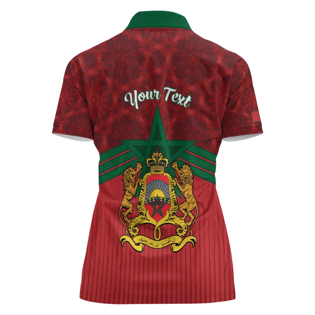 Personalized Morocco Independence Day Women Polo Shirt 1956 Proud Islamic Pattern - Wonder Print Shop