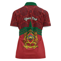 Personalized Morocco Independence Day Women Polo Shirt 1956 Proud Islamic Pattern - Wonder Print Shop