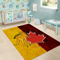 Australia And Canada Soccer Area Rug Matildas Combine Canucks Together - Wonder Print Shop