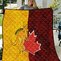 Australia And Canada Soccer Quilt Matildas Combine Canucks Together - Wonder Print Shop