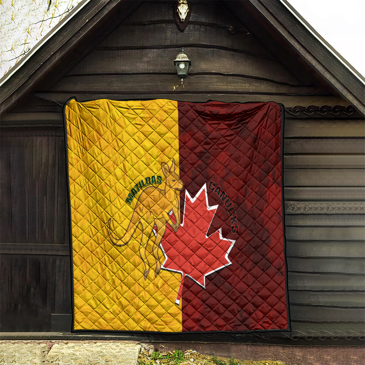 Australia And Canada Soccer Quilt Matildas Combine Canucks Together - Wonder Print Shop