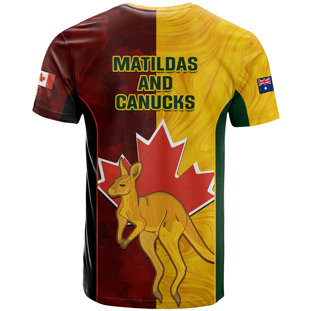 Australia And Canada Soccer T Shirt Matildas Combine Canucks Together - Wonder Print Shop