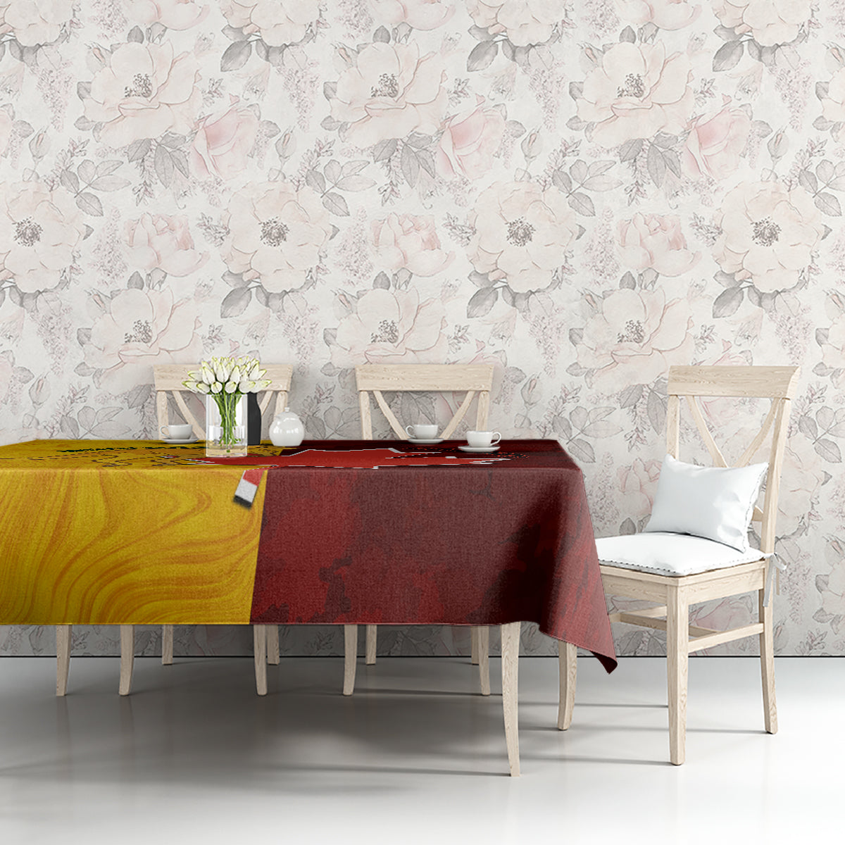 Australia And Canada Soccer Tablecloth Matildas Combine Canucks Together - Wonder Print Shop