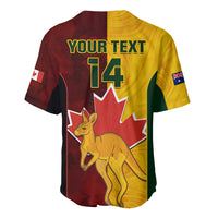 Custom Australia And Canada Soccer Baseball Jersey Matildas Combine Canucks Together - Wonder Print Shop