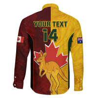 Custom Australia And Canada Soccer Family Matching Summer Maxi Dress and Hawaiian Shirt Matildas Combine Canucks Together - Wonder Print Shop