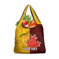 Custom Australia And Canada Soccer Grocery Bag Matildas Combine Canucks Together