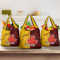 Custom Australia And Canada Soccer Grocery Bag Matildas Combine Canucks Together