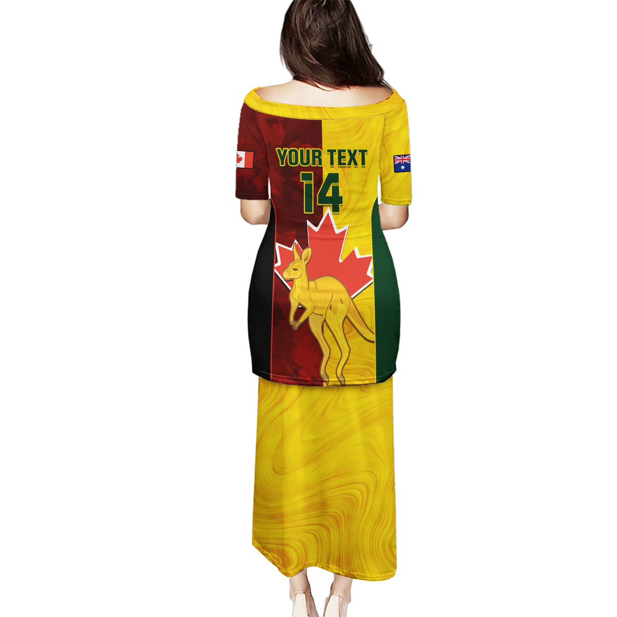 Custom Australia And Canada Soccer Puletasi Matildas Combine Canucks Together - Wonder Print Shop