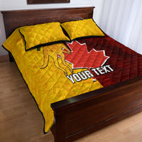 Custom Australia And Canada Soccer Quilt Bed Set Matildas Combine Canucks Together - Wonder Print Shop