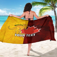 Custom Australia And Canada Soccer Sarong Matildas Combine Canucks Together - Wonder Print Shop