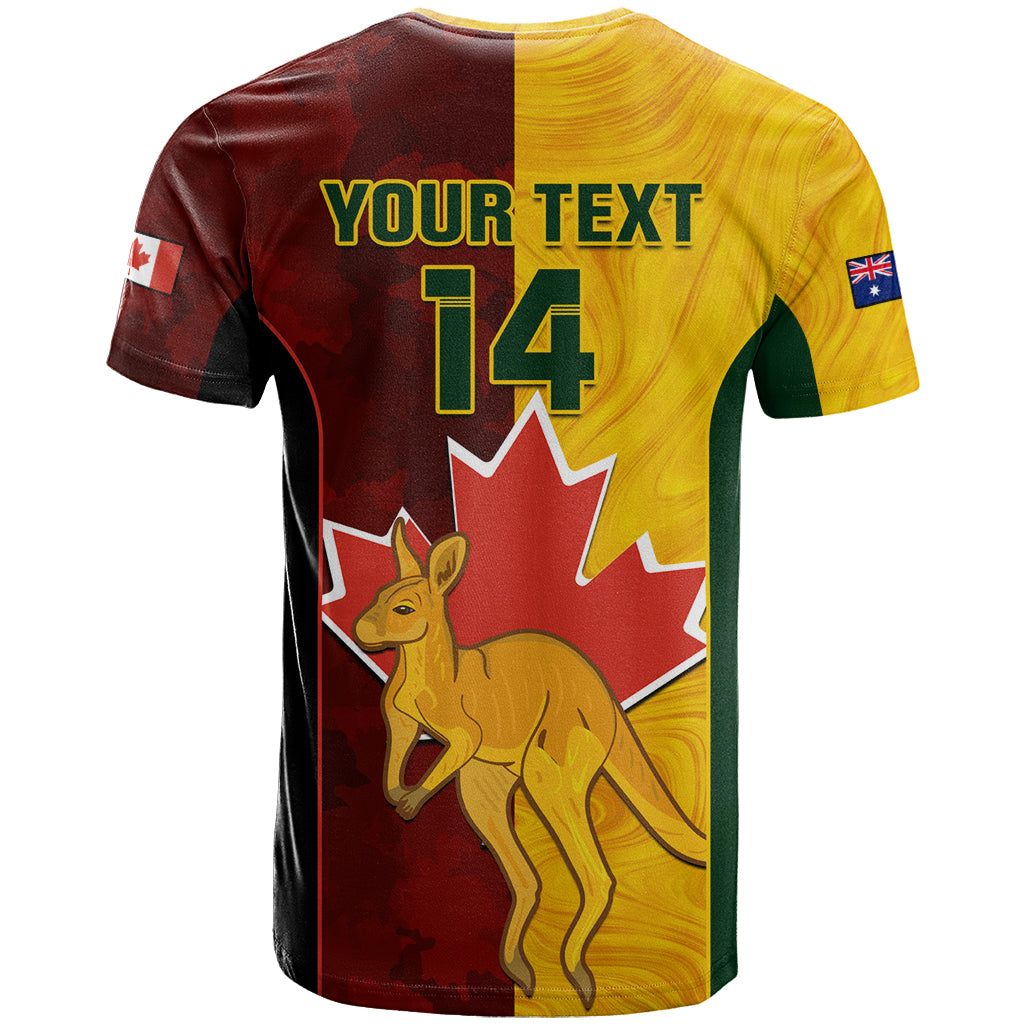 Custom Australia And Canada Soccer T Shirt Matildas Combine Canucks Together - Wonder Print Shop