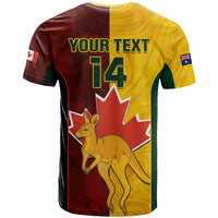 Custom Australia And Canada Soccer T Shirt Matildas Combine Canucks Together - Wonder Print Shop