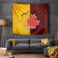 Custom Australia And Canada Soccer Tapestry Matildas Combine Canucks Together - Wonder Print Shop
