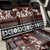 Bula Fiji Back Car Seat Cover Fijian Tapa Masi With Hibiscus Flowers - Wonder Print Shop