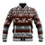 Bula Fiji Baseball Jacket Fijian Tapa Masi With Hibiscus Flowers - Wonder Print Shop