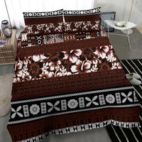 Bula Fiji Bedding Set Fijian Tapa Masi With Hibiscus Flowers - Wonder Print Shop