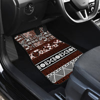 Bula Fiji Car Mats Fijian Tapa Masi With Hibiscus Flowers - Wonder Print Shop