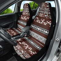 Bula Fiji Car Seat Cover Fijian Tapa Masi With Hibiscus Flowers - Wonder Print Shop