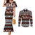 bula-fiji-couples-matching-mermaid-dress-and-long-sleeve-button-shirt-fijian-tapa-masi-with-hibiscus-flowers