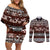Bula Fiji Couples Matching Off Shoulder Short Dress and Long Sleeve Button Shirt Fijian Tapa Masi With Hibiscus Flowers - Wonder Print Shop
