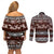 Bula Fiji Couples Matching Off Shoulder Short Dress and Long Sleeve Button Shirt Fijian Tapa Masi With Hibiscus Flowers - Wonder Print Shop