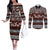 bula-fiji-couples-matching-off-the-shoulder-long-sleeve-dress-and-long-sleeve-button-shirt-fijian-tapa-masi-with-hibiscus-flowers
