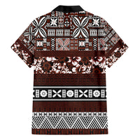 Bula Fiji Family Matching Puletasi Dress and Hawaiian Shirt Fijian Tapa Masi With Hibiscus Flowers - Wonder Print Shop