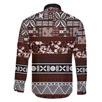 Bula Fiji Family Matching Short Sleeve Bodycon Dress and Hawaiian Shirt Fijian Tapa Masi With Hibiscus Flowers - Wonder Print Shop