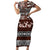 Bula Fiji Family Matching Short Sleeve Bodycon Dress and Hawaiian Shirt Fijian Tapa Masi With Hibiscus Flowers - Wonder Print Shop