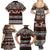 Bula Fiji Family Matching Summer Maxi Dress and Hawaiian Shirt Fijian Tapa Masi With Hibiscus Flowers - Wonder Print Shop
