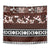 Bula Fiji Tapestry Fijian Tapa Masi With Hibiscus Flowers - Wonder Print Shop