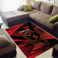 Custom Albania Football Area Rug Go Kuqezinjte - Grunge Style - Wonder Print Shop