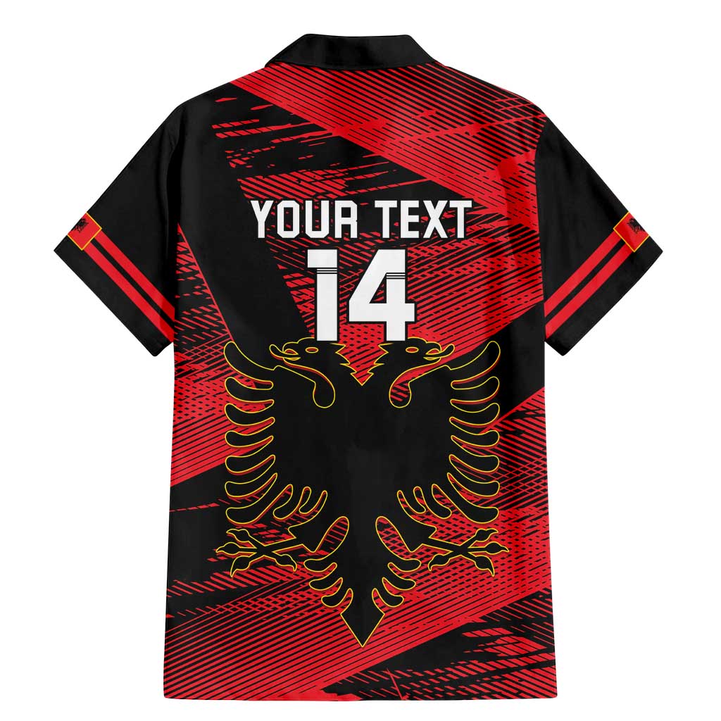 Custom Albania Football Family Matching Mermaid Dress and Hawaiian Shirt Go Kuqezinjte - Grunge Style - Wonder Print Shop