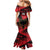 Custom Albania Football Family Matching Mermaid Dress and Hawaiian Shirt Go Kuqezinjte - Grunge Style - Wonder Print Shop