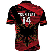 Custom Albania Football Polo Shirt Go Kuqezinjte - Grunge Style - Wonder Print Shop