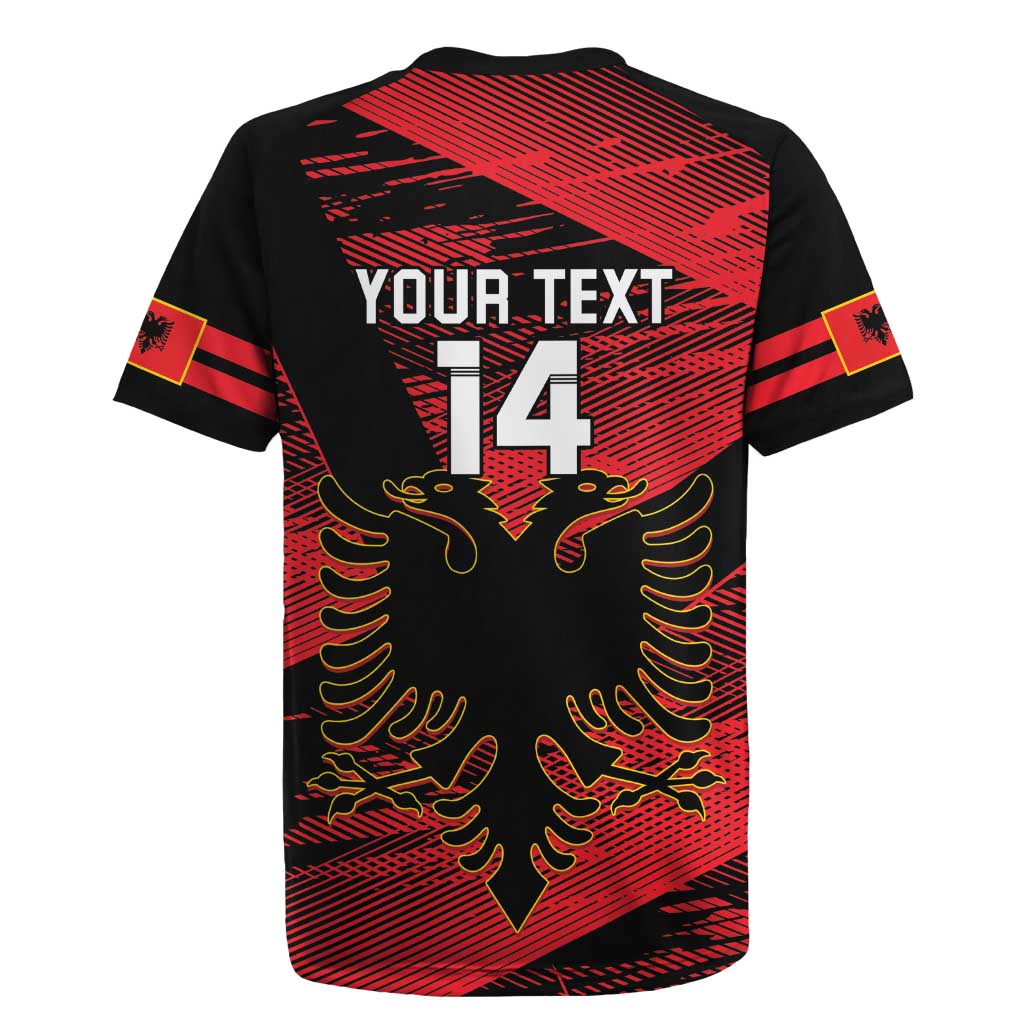 Custom Albania Football Rugby Jersey Go Kuqezinjte - Grunge Style - Wonder Print Shop