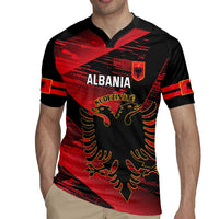 Custom Albania Football Rugby Jersey Go Kuqezinjte - Grunge Style - Wonder Print Shop