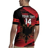 Custom Albania Football Rugby Jersey Go Kuqezinjte - Grunge Style - Wonder Print Shop