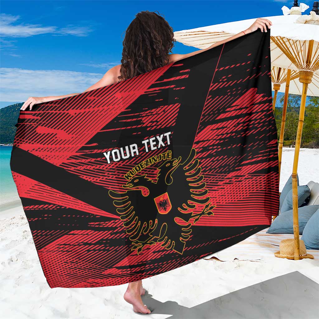 Custom Albania Football Sarong Go Kuqezinjte - Grunge Style - Wonder Print Shop