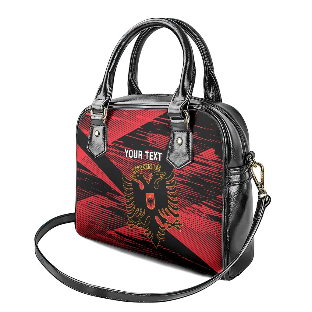 Custom Albania Football Shoulder Handbag Go Kuqezinjte - Grunge Style