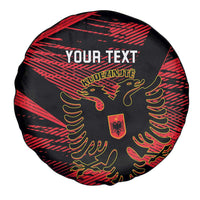 Custom Albania Football Spare Tire Cover Go Kuqezinjte - Grunge Style - Wonder Print Shop