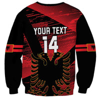 Custom Albania Football Sweatshirt Go Kuqezinjte - Grunge Style - Wonder Print Shop