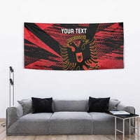 Custom Albania Football Tapestry Go Kuqezinjte - Grunge Style - Wonder Print Shop