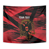 Custom Albania Football Tapestry Go Kuqezinjte - Grunge Style - Wonder Print Shop